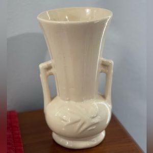 Vintage McCoy cream Double Handled Vase